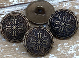 Goddess Metal Buttons 17mm Antique Brass / Bronze Athena Button / Qty 4 to 8 / Clothing or Leather Wrap Clasps