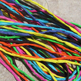 SUMMER NEON Silk Cords, 2-3mm Hand Dyed Sewn Silk Strings Bulk Wholesale Qty 10 to 100 Kumihimo Cording Jewelry Wrap Bracelets Necklaces