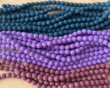 SATURATED 6mm Faceted Round Glass Beads, Czech Glass, Qty 25 Faceted Fire Polished/ Choose, Brown, Gray, Pumpkin, Peach, Fuchsia, Pink,