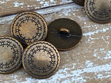 Turtle Metal Buttons 18mm Antique Brass Button Qty 4 to 12 / Turtles Buttons 11/16” Antiqued Bronze