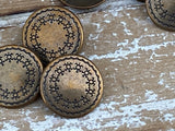 Turtle Metal Buttons 18mm Antique Brass Button Qty 4 to 12 / Turtles Buttons 11/16” Antiqued Bronze