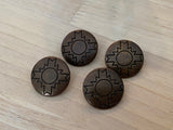 Chacana Metal Buttons 20mm Antique Brass Concho Button, Qty 4 to 8 Bronze Concha Native American Style 3/4” Sewing Clothing Jacket Sweater