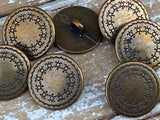 Turtle Metal Buttons 18mm Antique Brass Button Qty 4 to 12 / Turtles Buttons 11/16” Antiqued Bronze