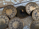 Turtle Metal Buttons 18mm Antique Brass Button Qty 4 to 12 / Turtles Buttons 11/16” Antiqued Bronze