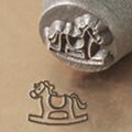 ROCKING HORSE Metal Stamp, ImpressArt Design, 6mm Great for Baby Shower Gifts, Steel Stamp