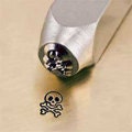 Skull & Bones Design Metal Stamp 6mm Metal Stamping Jewelry Impressart Skull and Crossbones Halloween Goth Stamp, Steel Stamp