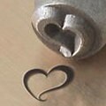 Swirly Heart Metal Stamp, 6mm Heart Stamp, ImpressArt Design, Love and Wedding Stamp, Stamping Tool for Leather, Clay and Metal, Steel Stamp