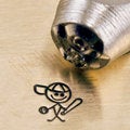 MIKEY Stick Figure Metal Stamp ImpressArt Design 6mm Great Tool Steel Stamp for Stick Family Jewelry, Steel Stamp