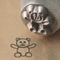 TEDDY BEAR Metal Stamp ImpressArt Design Stamp 6mm Childs Toy Metal Stamping Tool for DIY Jewelry, Steel Stamp