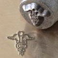 Medical Symbol Design ImpressArt Signature Metal Stamp 6mm Stamping, DIY Medical ID Tags, Alert Jewelry Cadeucus, Steel Stamp