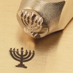 Menorah Metal Stamp 6 mm Steel Punch Stamping Jewelry Impressart Holiday Hanukkah Stamp, Steel Stamp