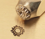 SUN Design Metal Stamp 6 mm  ImpressArt Design, Sun with Rays from the Space and Beyond, Great Hand Stamp for Metal Jewelry Blanks