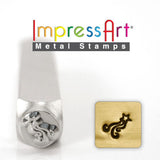 Shooting Star Metal Stamp, ImpressArt Design Stamp, 6 mm Steel Punch, Space and Beyond, Wonderful Hand Stamp for Metal Jewelry Blanks