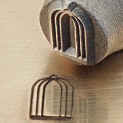 BIRDCAGE Metal Stamp, ImpressArt metal stamp 9.5mm Jewelry Steel Punch Stamping, Steel Stamp