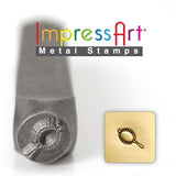 HAND MIRROR Metal Stamp ImpressArt 6 mm Stamping Tool for DIY Jewelry, Steel Stamp