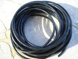 BLACK LEATHER CORD 2mm Round Cord,  4 Yards, Genuine Leather Cording, Great for Wrap Bracelets