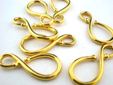 Large Classic Hook Clasp Tierracast Gold 32mm Qty 2 Leather Clasp S Clasp