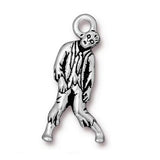 TierraCast Zombie Charms, Frightful Delightful, Qty 4, Antique Silver, Walking UnDead Charms, Great Halloween Charm Jewelry