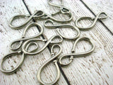 Large Classic Hook Clasp, Tierracast Leather Clasp Qty 2 Antique Pewter 32mm, Great for Wrap Clasps