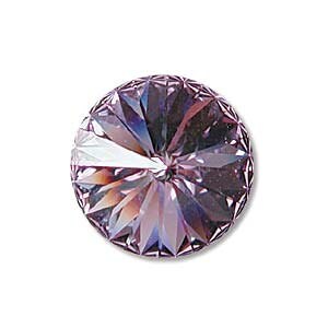 Violet Swarovski Rivoli Crystal Elements 12mm Qty 2 Foiled Undrilled