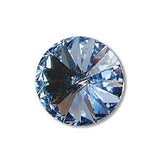 LIGHT SAPPHIRE Swarovski Rivoli Crystal Elements 12mm Qty 2 Foiled Light Baby Blue Rivolis