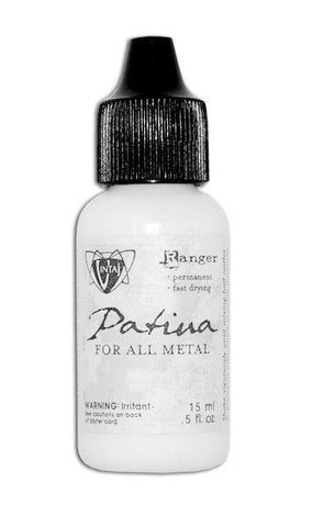 Marble, Patina Paint, Vintaj, by Ranger, Permanent Fast Drying Ink For ALL Metals, White Paint