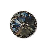 Black Diamond Rivolis Foiled Swarovski Crystal Elements Rivoli Stones Swarovski 12mm Qty 2 Gray