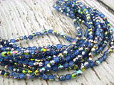 Faceted Round SAPPHIRE VITRAIL Czech Glass Round Beads 3mm Qty 50 Firepolished Small Blue Czech Beads