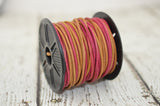 GYPSY IRASA Round Leather Cord 2mm 12 Feet Pink Orange Leather Cord Great for Wraps Bracelets