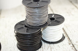 Black, Gray Metallic, or White Leather Cord 2mm 12 Feet Round Cording Great Leather Wrap Cords