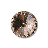 LIGHT PEACH Swarovski Rivoli Crystal Elements 12mm Qty 2 Foiled Undrilled Swarovski Stones