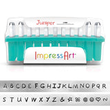 ImpressArt Metal Stamps Set, Juniper Metal Stamping Kit, Alphabet Uppercase, Hand Stamps, 3mm Upper Case Set Plus Bonus Design Stamps