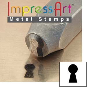 Keyhole Metal Stamp ImpressArt 9.5 mm Design, Jewelers Tool for DIY Jewelry Key Hole Stamp, Steel Stamp