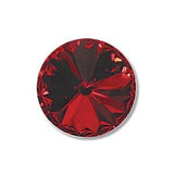 SIAM Rivolis Swarovski Crystal Elements 12mm Qty 2 Foiled Undrilled Ruby Red Rivoli