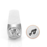 Musical Note Metal Stamp ImpressArt 6mm, Music Symbol Design, Tool for Hand Stamped Jewelry, Steel Stamp