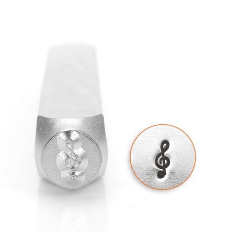 Treble Clef Metal Stamp ImpressArt 6mm, Music Symbol Design, Tool for Hand Stamped Jewelry, Steel Stamp