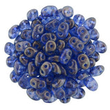 HALO ULTRAMARINE SuperDuo Czech Glass Matubo Seed Beads 2/5mm / 10 Grams / Two Hole 2x5mm / Blue Superduos