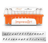 ImpressArt Metal Stamps Set, SCRIPT Metal Stamping Kit, 4mm Alphabet Lowercase Metal Stamp, Hand Stamping Tool, Lettering Monogram Kit