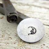 MAN in the MOON Metal Stamp, 6 mm, Rated for Stainless Steel, MOONFACE Great for Hand Stamped Jewelry