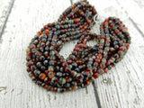 HYACINTH WHITE JET 3mm Faceted Round Czech Glass Beads /Qty 50 Firepolished Small Red Orange White and Black Czech Beads