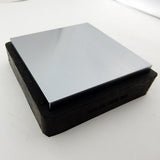 Square Bench Block 4" X 4" Large Steel Bench Block with Rubber Base, Metal Forming Tool for Jewelry Making