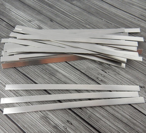 Cuff Blanks, Rectangle Strip Metal Bracelet Blank, 1/4" x 6" Qty 6  Aluminun 20Ga, ImpressArt Hand Stamping Supplies