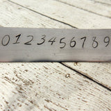 SCRIPTINA Metal Stamp Kit Numbers 1.5mm, 3mm or  6mm Script Number Stamp Set 1/16", 1/8" or 1/4" Steel Punches Stamping Tool Stamped Jewelry