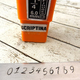 SCRIPTINA Metal Stamp Kit Numbers 1.5mm, 3mm or  6mm Script Number Stamp Set 1/16", 1/8" or 1/4" Steel Punches Stamping Tool Stamped Jewelry