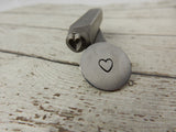 HEART Outline Metal Design Stamp 6mm Heart Design Stamp, Great Stamp for DIY Valentines Day Jewelry, Steel Stamp