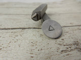 TRIANGLE Metal Stamp, 6 mm, Geometric Design Stamp,  Recovery Symbol, Great Stamp for DIY Jewelry,, Steel Stamp