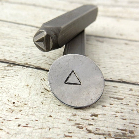 TRIANGLE Metal Stamp, 6 mm, Geometric Design Stamp,  Recovery Symbol, Great Stamp for DIY Jewelry,, Steel Stamp