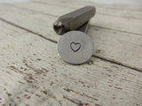 HEART Outline Metal Design Stamp 6mm Heart Design Stamp, Great Stamp for DIY Valentines Day Jewelry, Steel Stamp