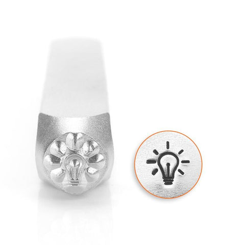 LIGHTBULB Metal Stamp ImpressArt 6mm, LIGHT Bulb Design, Hand Stamping Tool for DIY Crafters Jewelry Makers, Steel Stamps