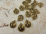 Earth Charm Drops, Antique Bronze, Tierracast Earth Charms, Qty 4 to 20, Planet Pendants, Tierra Cast Finding for Jewelry Making and Crafts